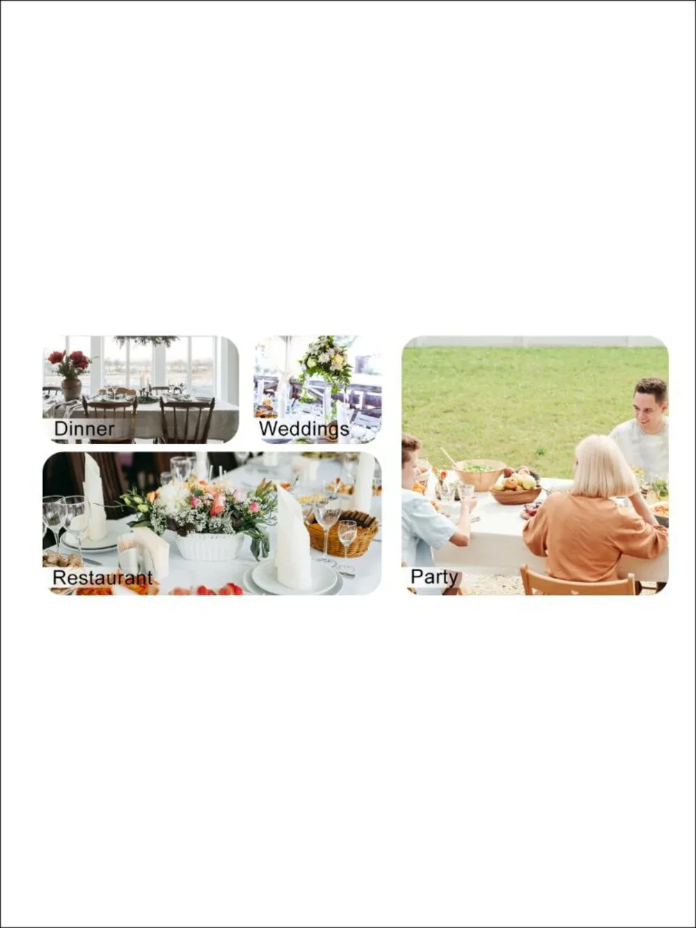 Faux Linen Farmhouse Tablecloth Wrinkle Stain Resistant 60x140 Inch